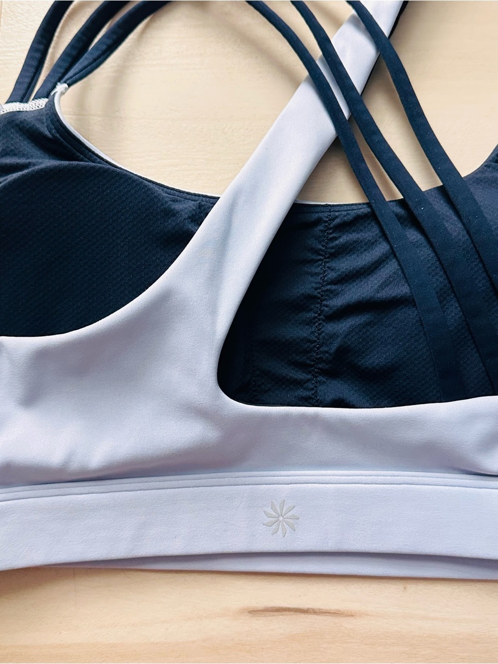 Athleta Train Free Sports Bra A-C Two Colors Light and Dark Blue Medium-impact - Picture 3 of 15